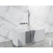 Fortifura Nebbio Badcombinatie-set - thermostaatkraan - glijstang met geïntegreerde wandaansluitbocht - metalen doucheslang - staaf handdouche - uitloop - geborsteld gunmetal PVD SW1238089