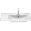 Duravit d-neo lavabo avec wonderglass 80x48x17cm 1 trou pour robinetterie rectangle céramique blanc SW640466