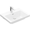 Villeroy & boch subway 3.0 lavabo de meuble 60x47x16.5cm rectangle dessous non coupé 1 trou pour robinet sans trou de trop-plein pierre blanche céramique mate SW702145