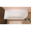 Wiesbaden Zenn Baignoire d'angle gauche 180 x 80 cm acrylique mat blanc avec bonde mat blanc SW1158953