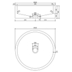 Differnz Marba Waskom Rond 42x13cm Beton Donker grijs SW373277