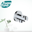 FugaFlow Eccelente Sobrado Coude pour flexible de douche avec rosace ronde Chrome SW1123334