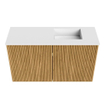 Mondiaz JOYA 70cm meuble de toilette - couleur Oak - Vasque FAYE position Droite Sans trou de robinet couleur Talc SW1421114