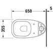 Duravit D-code closet staand 650mm diepspoel verticale afvoer AU wit SW69725