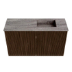 Mondiaz JOYA-DLUX Meuble de salle de bains 70cm - couleur Walnut - Vasque FAYE position Droite 1 trou de robinet couleur Oza. SW1424574
