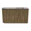 Mondiaz JOYA-DLUX Meuble de toilette 71,6cm - arrondi gauche couleur Dusk - Vasque FAYE position Droite 1 trou de robinet couleur Sombra. SW1426156