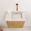 Mondiaz JOYA-DLUX Meuble de toilette 40cm - couleur Oak - Lavabo FAYE position Droite Sans trou de robinet couleur Nata SW1423992