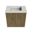 Mondiaz JOYA-DLUX 40cm toiletmeubel - kleur Dusk - Wastafel FAYE positie Midden Zonder kraangat kleur Opalo. SW1423274