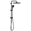 GROHE Tempesta 250 Cube Douchesysteem - zonder kraan - hoofddouche - 25cm - vierkante handdouche - 3 straalsoorten - met omstel - matte black (zwart) SW1077313