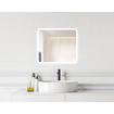 Saniclass Lumen Miroir de salle de bains - 60x70cm - avec angles arrondis - installation horizontale / verticale - éclairage LED indirect - antibuée - Capteur infrarouge sur la partie inférieure SW1474222