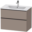 Duravit D-neo Meuble sous vasque 81x46.2x62.5cm 1 tiroir Basalte mat SW640890