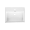 Saniclass Levina Meuble lavabo - 80.5x47x12cm - trop-plein - 1 lavabo - 1 trou de robinet - céramique - blanc brillant SW1382543