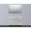 Saniclass Florence badmeubel met spiegel 100x48.5cm 1 kraangat hoogglans wit sw6478
