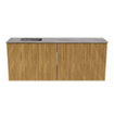 Mondiaz JOYA-DLUX 100cm toiletmeubel - kleur Oak - Wastafel FAYE positie Links 1 kraangat kleur Oza. SW1424095