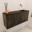 Mondiaz JOYA 90cm meuble de salle de bains - couleur Shadow - Vasque FAYE position Droite Sans trou de robinet couleur Urban SW1421493