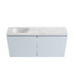 MONDIAZ TURE-DLUX Meuble de toilettes 100 cm Clay. EDEN lavabo Opalo position gauche. Avec 1 trou de robinet. SW1104227