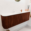 Mondiaz JOYA 123.2cm toiletmeubel - ronding links en rechts kleur Ruby - Wastafel FAYE positie Midden 1 kraangat kleur Talc. SW1421775