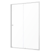 Sealskin Contour porte coulissante pour niche 120 cm, 200 cm de haut, acier inoxydable, verre de sécurité clair 6 mm SW296193