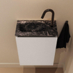 MONDIAZ TURE-DLUX Meuble toilette - 40cm - Linen - EDEN - vasque Lava - position gauche - 1 trou de robinet SW1103877
