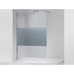 Novellini Giada Douche à l'italienne 88-90x195cm avec support mural 100cm profilé chrome mat et verre clair 0988037