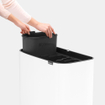 Brabantia Bo Touch Bin Poubelle - 3x11 litres - 3 seau intérieur en plastiques - blanc SW1117519