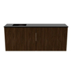 Mondiaz JOYA 100cm meuble de salle de bains - couleur Walnut - Vasque FAYE position Gauche 1 trou de robinet couleur Urban. SW1421352