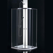 Saniclass Kay douchecabine 80x80x185cm kwartrond chroom profiel en helder glas OUTLET STORE16683