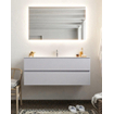 Mondiaz VICA Ensemble de meuble de salle de bain - 120cm - meuble sous-vasque cale - 2 tiroirs - lavabo denia milieu - 1 trou de robinet - version XL 60cm haut SW1091109