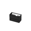 INK Wastafelonderkast - 80x40x52cm - 2 lades - greeploos - MDF lak - Zwart mat SW237997