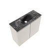 MONDIAZ TURE-DLUX Meuble toilette - 60cm - Linen - EDEN - vasque Lava - position centrale - sans trou de robinet SW1103852
