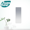 FugaFlow Eccelente Arredo Rectangle spiegel badkamerspiegel - 140x50cm - rechthoek - afgerond - frame - mat wit SW1123617