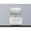 Saniclass Smallline 100 badmeubel met spiegel wit keramisch 1 kraangat SW7079