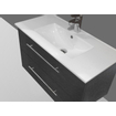 Saniclass Smallline Meuble salle de bain avec miroir 60x38cm céramique 1 trou pour robinetterie Black Wood SW8914