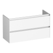 BRAUER Inspire wastafelonderkast ondiep 100 2 softclose lades - greeploos - 1 sifon uitsparing - mat wit OUTLETSTORE STORE43382