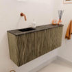 Mondiaz JOYA-DLUX 101.6cm toiletmeubel - ronding rechts kleur Dusk - Wastafel FAYE positie Links Zonder kraangat kleur Lava. SW1423253