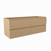 Mondiaz Hay Meuble sous vasque - 130x45x50cm - 4 tiroirs - softclose - 2 découpes gauche et droite - Oro SW1015957