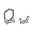 Geberit Duofix Collier de serrage pour coude d'évacuation Duofix GA54747