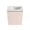 MONDIAZ TURE-DLUX Meuble WC 40 cm Rosee. Lavabo EDEN Ostra position droite. Avec 1 trou de robinet. SW1105008