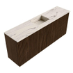 Mondiaz JOYA-DLUX 100cm toiletmeubel - kleur Walnut - Wastafel FAYE positie Midden 1 kraangat kleur Nata. SW1424502