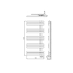 Plieger Inox Suono Sinistra designradiator horizontaal RVS Suono Sinistra 1000x500mm 464W inox 7252996