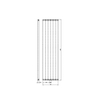 Plieger Perugia Radiateur design vertical 180.6x45.6cm 802watt raccordement centre Blanc mat 7252812