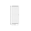 Radiateur design Plieger Perugia vertical raccordement central 1806x608mm 1070W anthracite métallique 7252830
