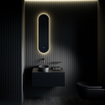Clou Look at Me miroir 90x28cm éclairage à LED Ovale bord satiné Verre SW636637