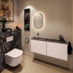 MONDIAZ TURE-DLUX Meuble de toilettes 120 cm Rosee. Lavabo EDEN Lava position gauche. Sans trou de robinet. SW1104011