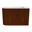 Mondiaz JOYA-DLUX 61.6cm toiletmeubel - ronding links kleur Ruby - Wastafel FAYE positie Rechts Zonder kraangat kleur Nata. SW1425457