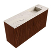 Mondiaz JOYA-DLUX 80cm toiletmeubel - kleur Ruby - Wastafel FAYE positie Rechts Zonder kraangat kleur Nata. SW1425430