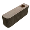 Mondiaz JOYA-DLUX Meuble de salle de bains - 101,6cm - arrondi gauche couleur Shadow - Vasque FAYE position Droite Sans trou de robinet couleur Saba SW1425149