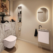 MONDIAZ TURE-DLUX 40cm toiletmeubel Rosee. EDEN wastafel Glace positie rechts. Met 1 kraangat. SW1103489