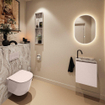 MONDIAZ TURE-DLUX Meuble toilette - 40cm - Rosee - EDEN - vasque Glace - position droite - 1 trou de robinet SW1103489