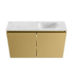 MONDIAZ TURE-DLUX Meuble toilette - 80cm - Oro - EDEN - vasque Opalo - position droite - 1 trou de robinet SW1104476